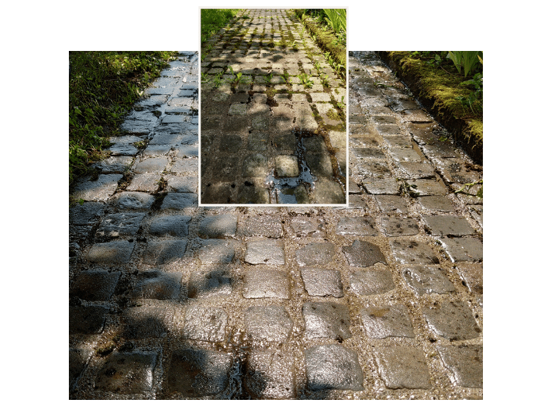 Unkraut entfernen mit Heisswasser